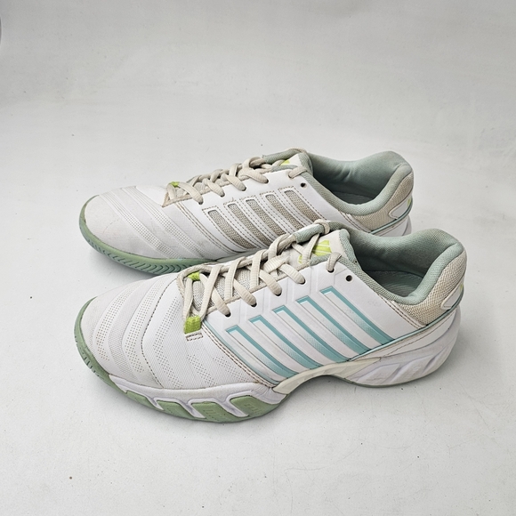 K-Swiss Bigshot Light 4 Tennis Shoes White Teal Lime Women Size 8.5 - Picture 6 of 9